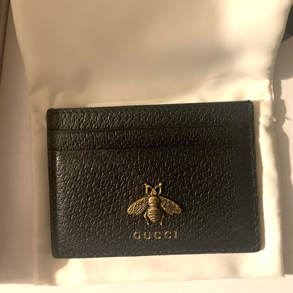 Gucci Black and Gold Card Holder